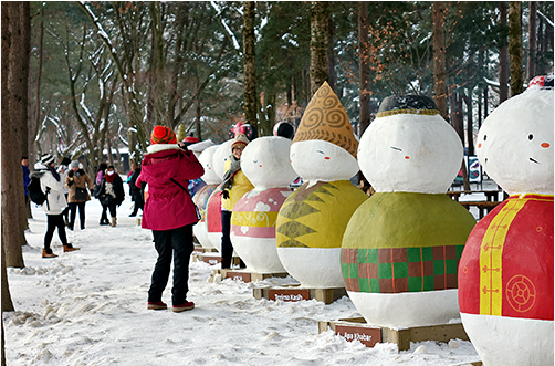 可愛小雪人拍照區